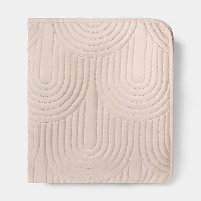 Arches Quilted Throw – Natural