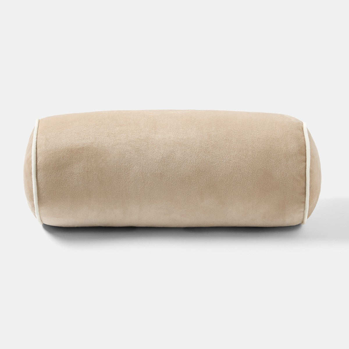 Matte Velvet Bolster Cushion – Natural/Cream