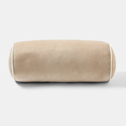 Matte Velvet Bolster Cushion – Natural/Cream