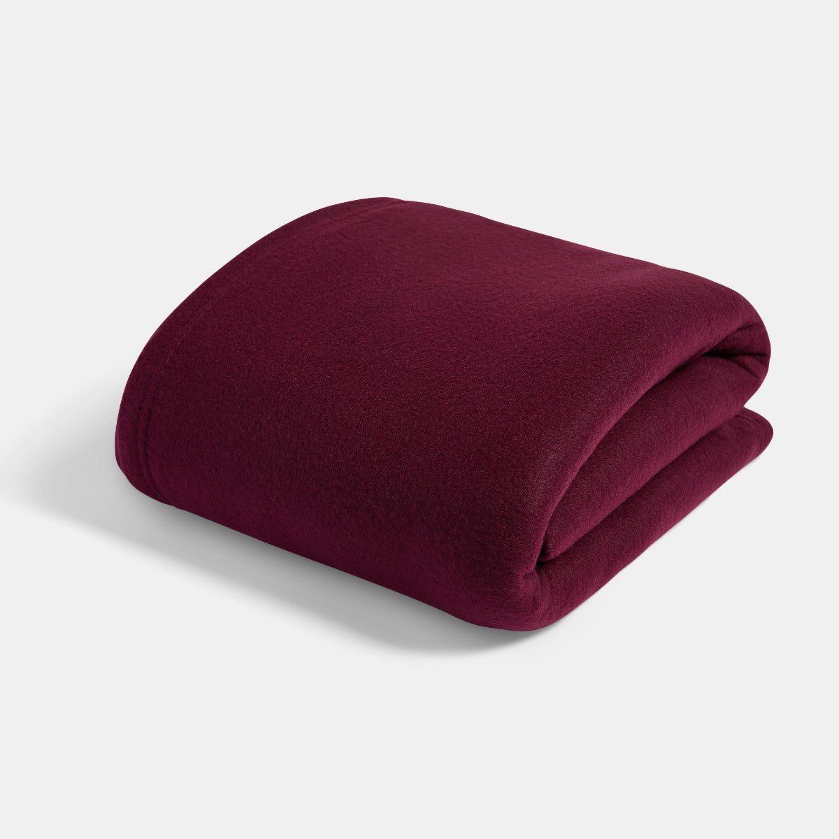 Plain Fleece Throw – Burgundy