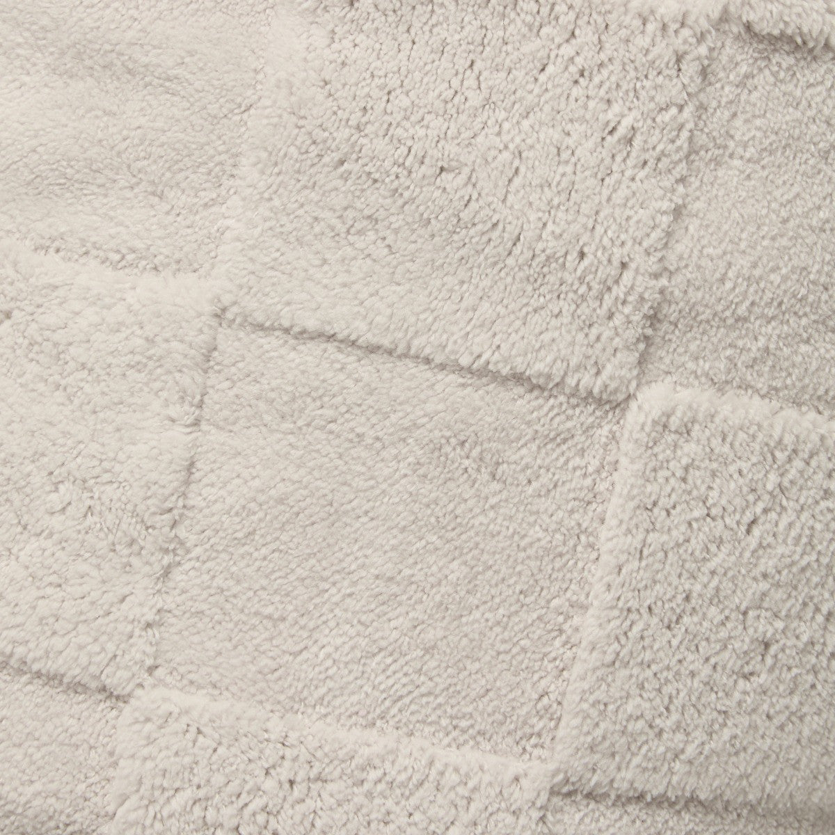 Tufted Checkerboard Teddy Fleece Throw – Stone
