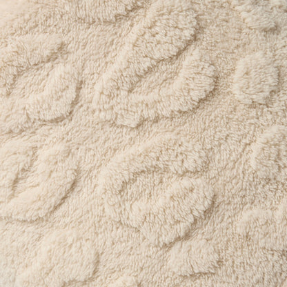 Tufted Leopard Teddy Fleece Throw – Stone