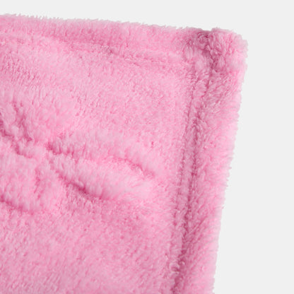 Tufted Bow Teddy Fleece Throw – Blush