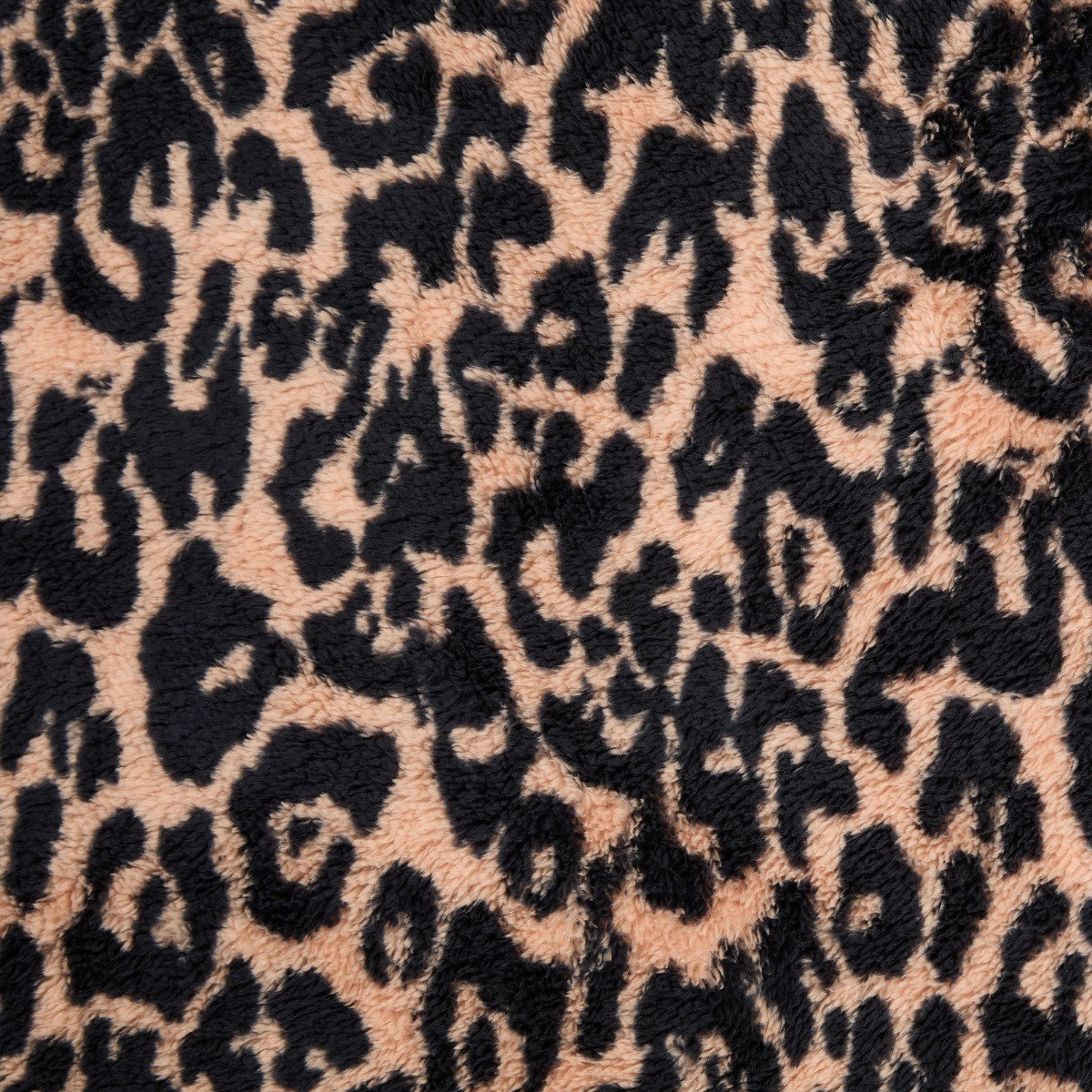 Leopard Print Teddy Fleece Throw – Brown