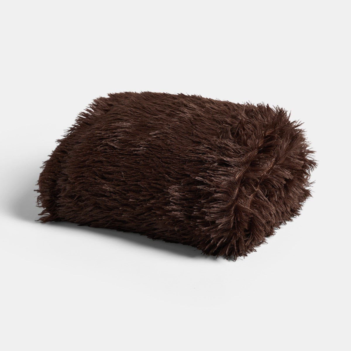Fluffy Fleece Throw – Chocolate