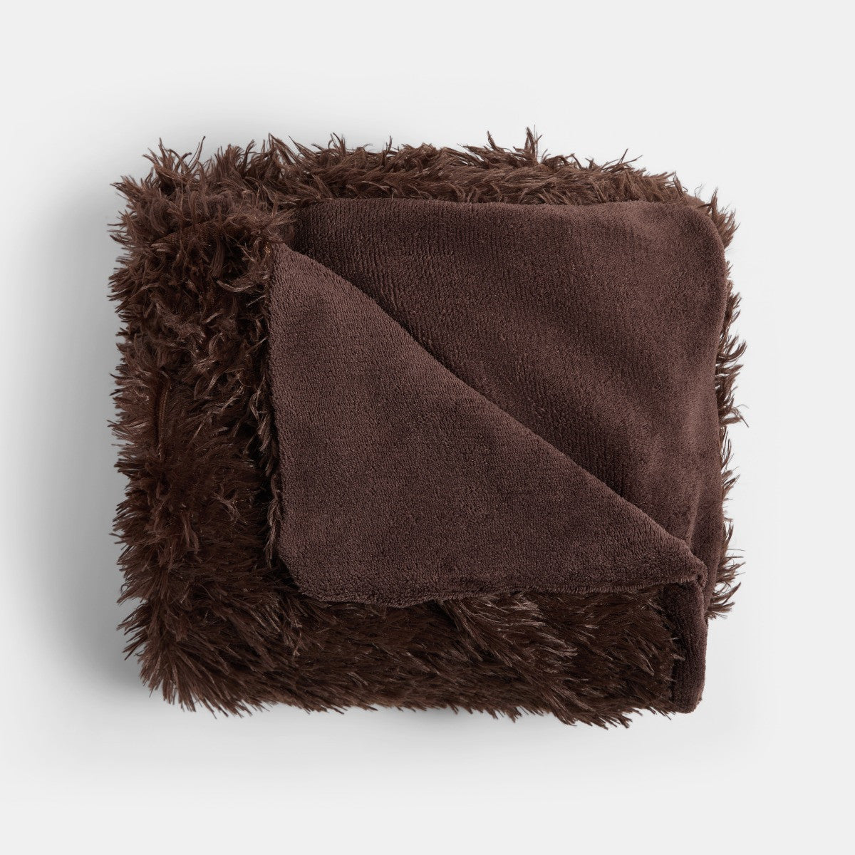 Fluffy Fleece Throw – Chocolate