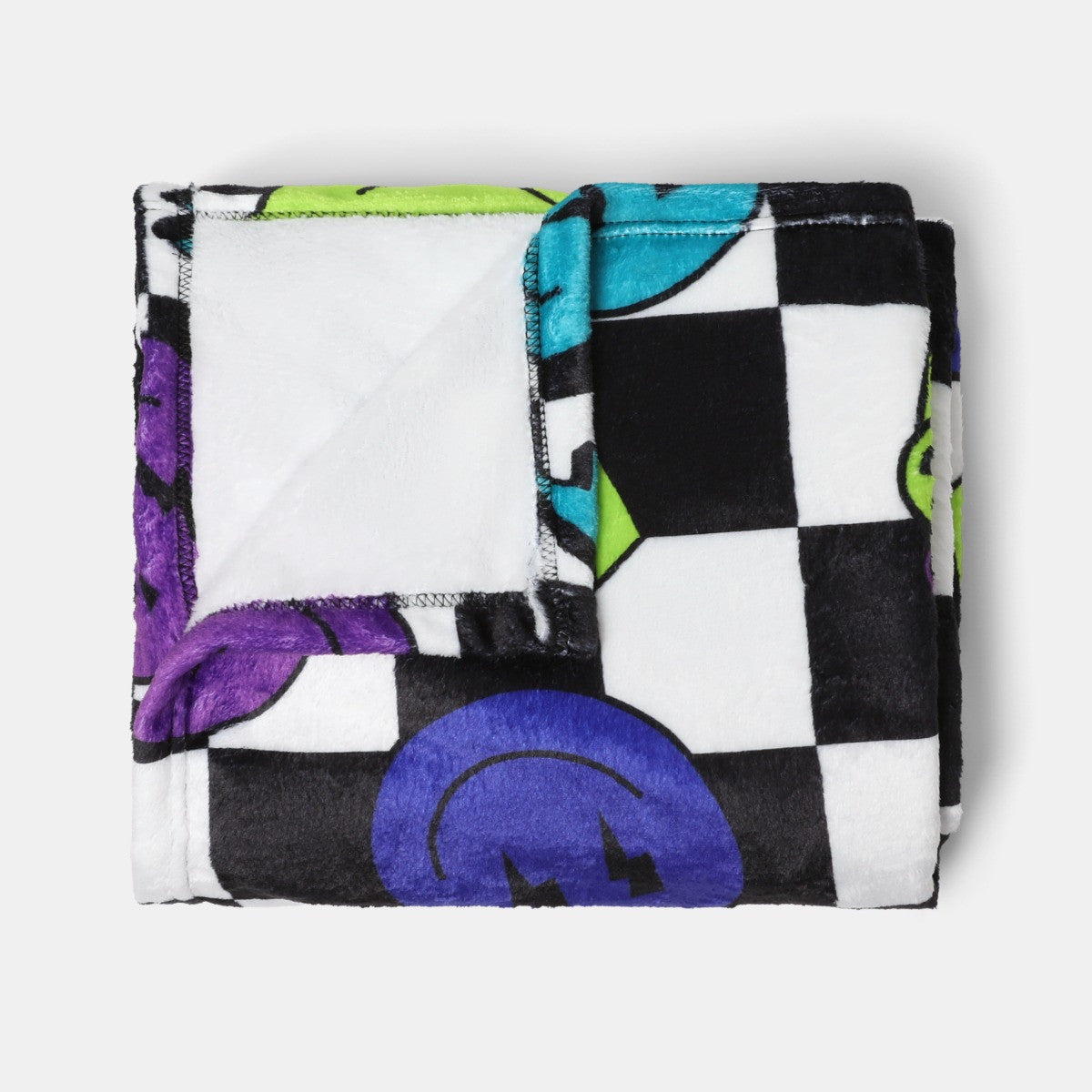 Gaming Checkerboard Print Fleece Throw – Multi