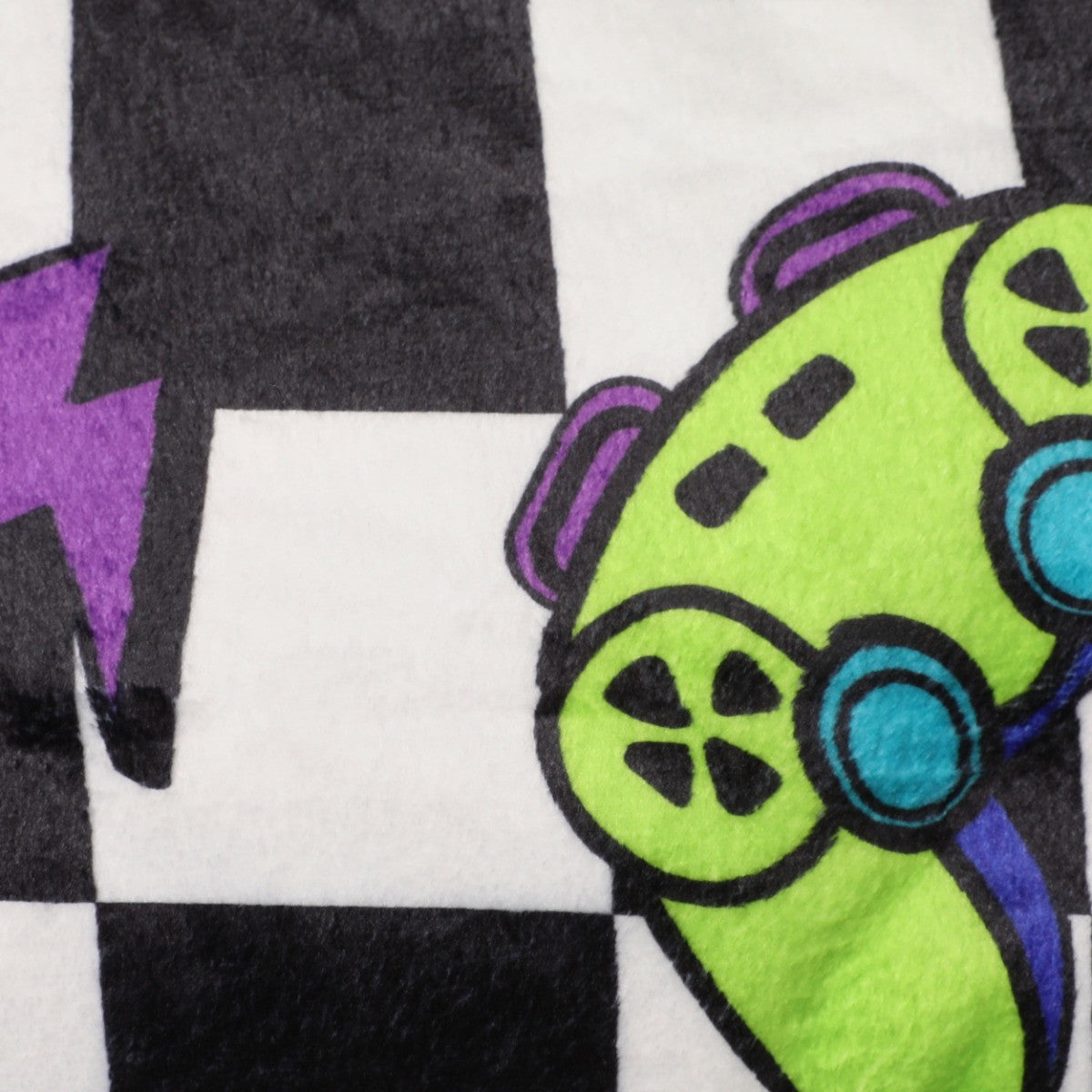 Gaming Checkerboard Print Fleece Throw – Multi