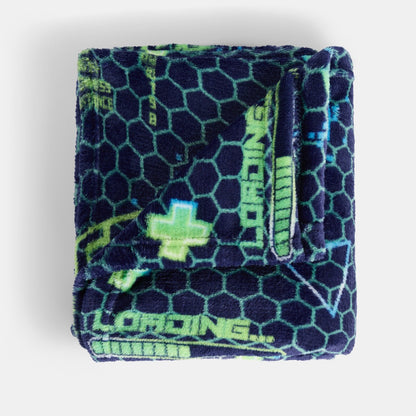 Kids Gaming Controller Print Throw – Green/Blue