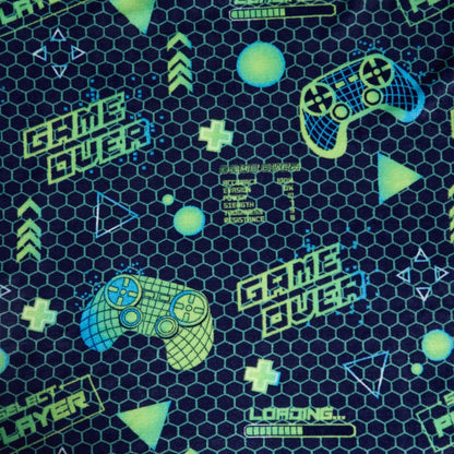 Kids Gaming Controller Print Throw – Green/Blue
