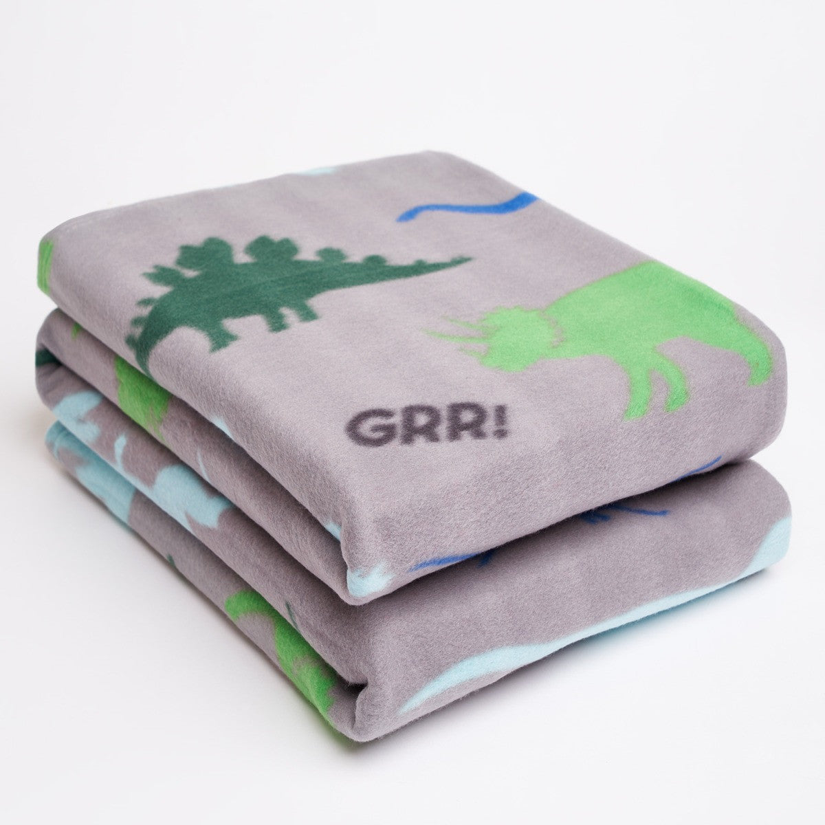 Dinosaur Fleece Throw – Grey