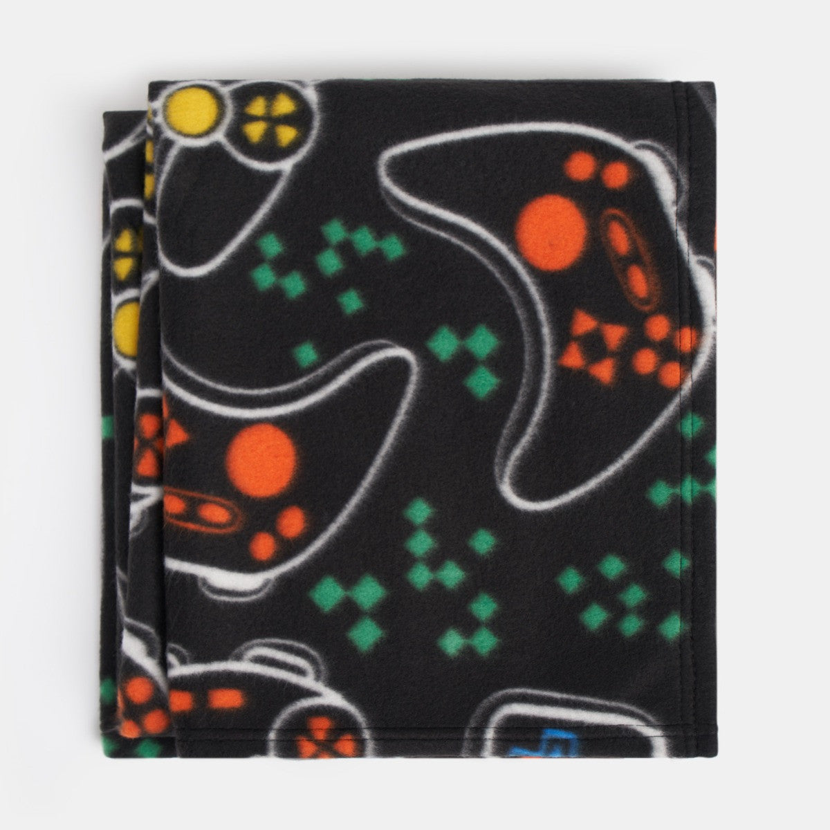 Gaming Print Fleece Throw – Black