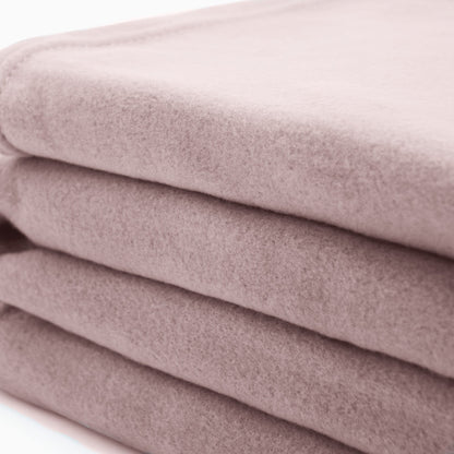 Plain Fleece Throw – Blush Pink