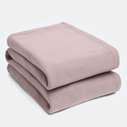 Plain Fleece Throw – Blush Pink