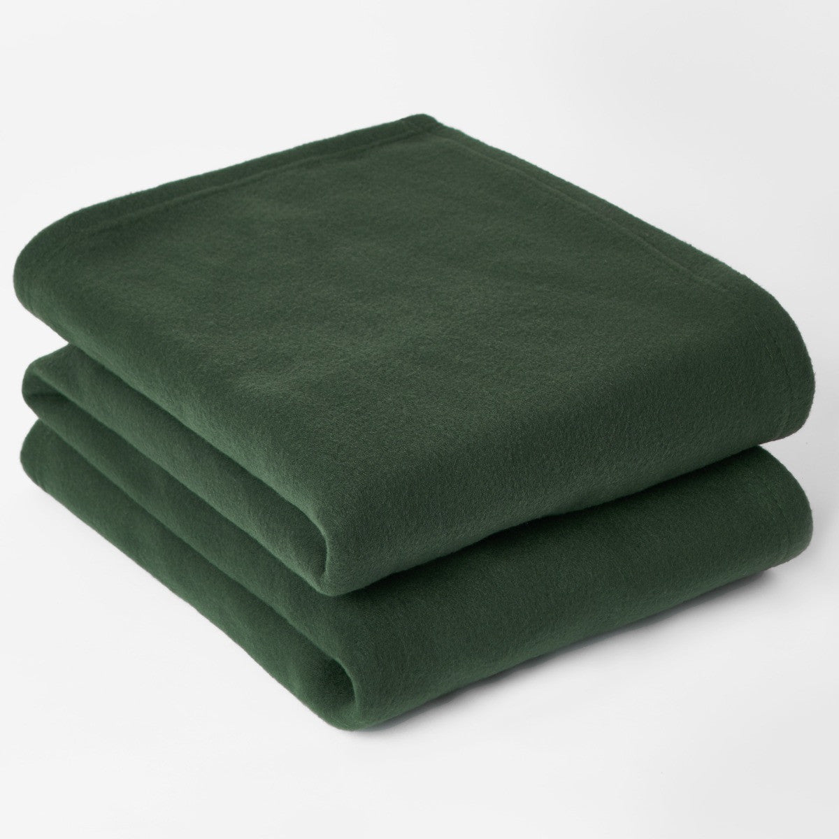 Plain Fleece Throw – Forest Green