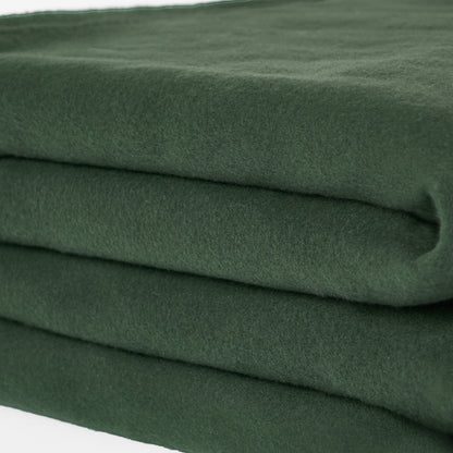Plain Fleece Throw – Forest Green