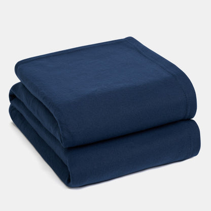 Plain Fleece Throw – Navy