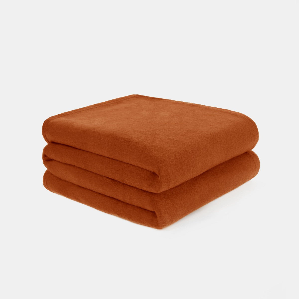 Plain Fleece Throw – Burnt Orange