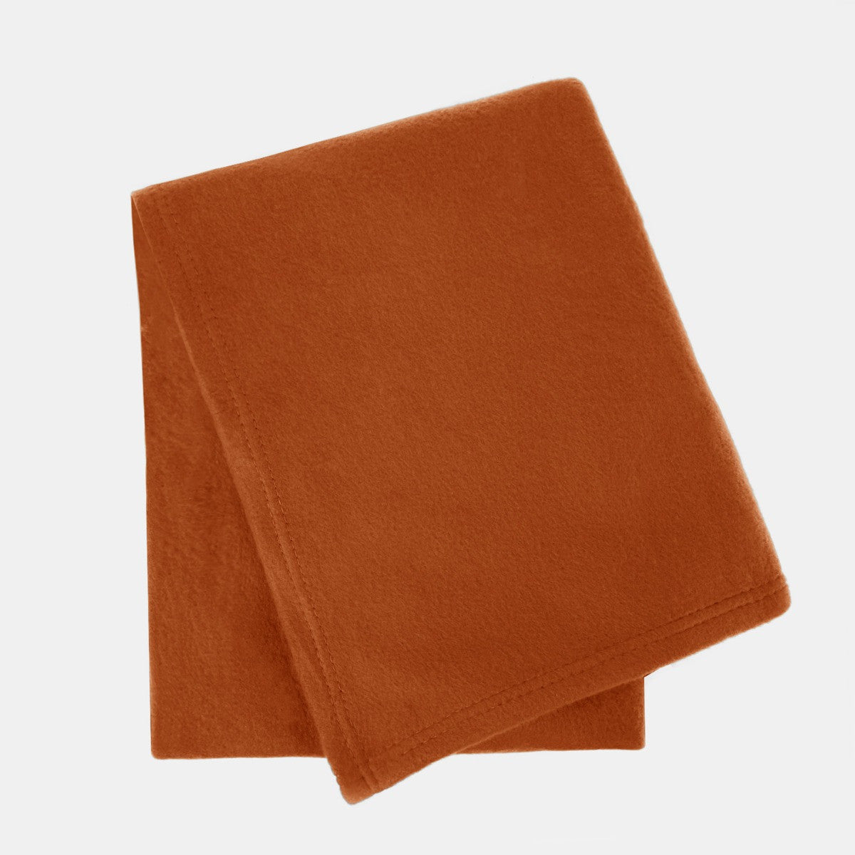Plain Fleece Throw – Burnt Orange
