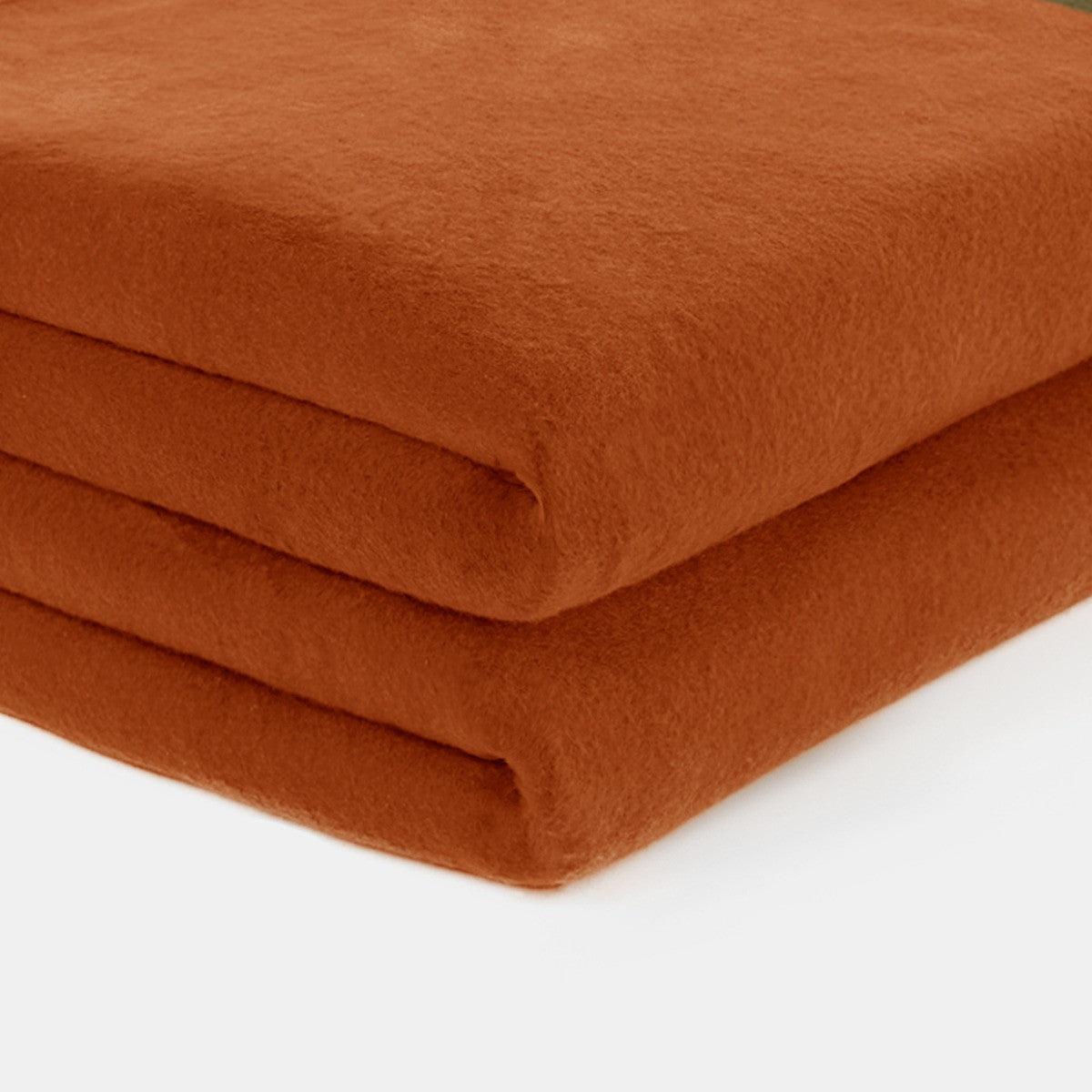 Plain Fleece Throw – Burnt Orange
