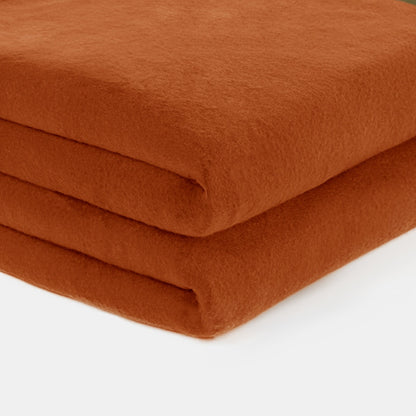 Plain Fleece Throw – Burnt Orange