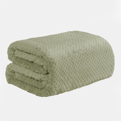 Waffle Fleece Throw – Sage