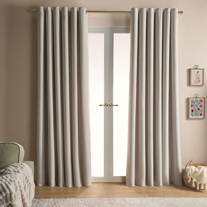 Eyelet Blackout Curtains – Stone
