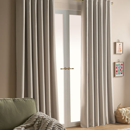 Eyelet Blackout Curtains – Stone