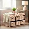 Large Ribbed Storage Boxes With Lid – Mink
