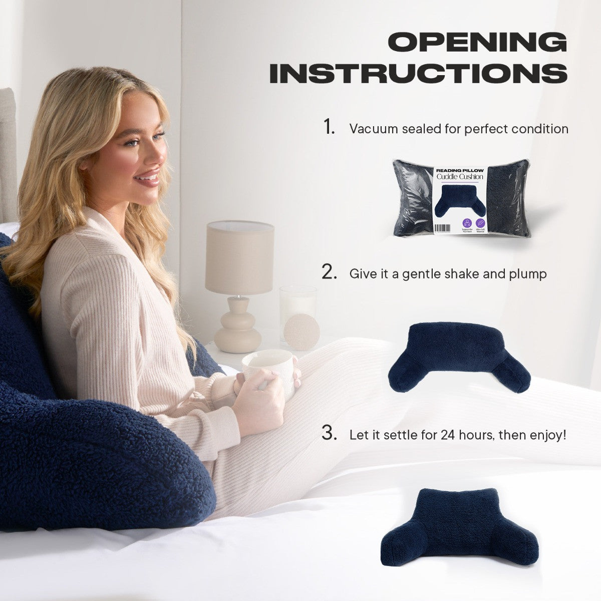 Teddy Cuddle Cushion – Navy
