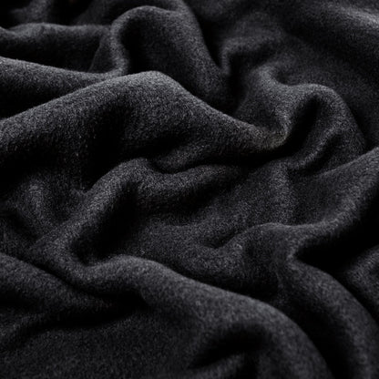Plain Fleece Throw – Black