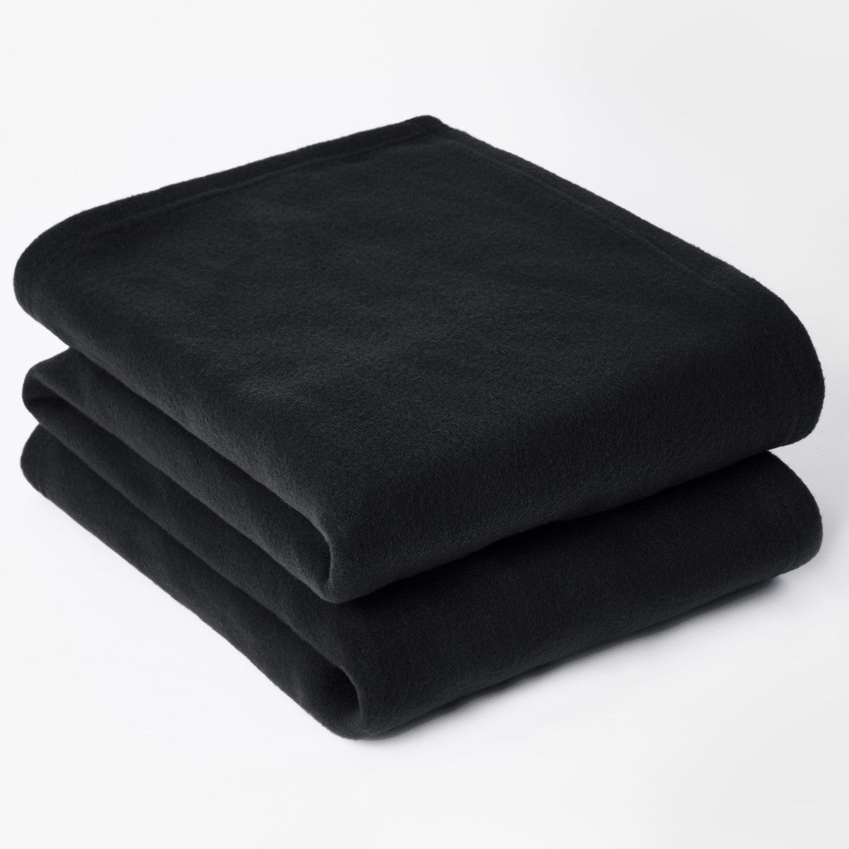 Plain Fleece Throw – Black