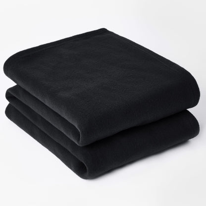 Plain Fleece Throw – Black