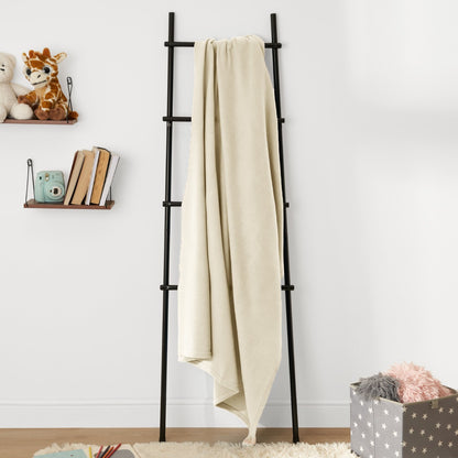 Plain Fleece Throw – Cream