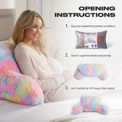 Long Hair Cuddle Cushion – Rainbow Tie Dye