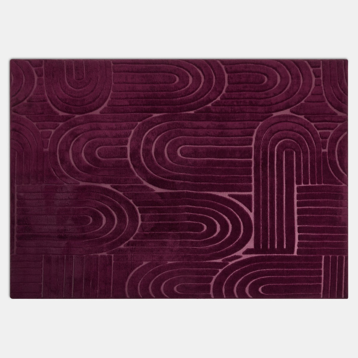 Tufted Arches Rug – Burgundy