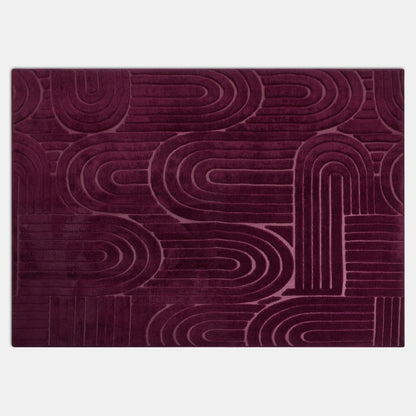 Tufted Arches Rug – Burgundy