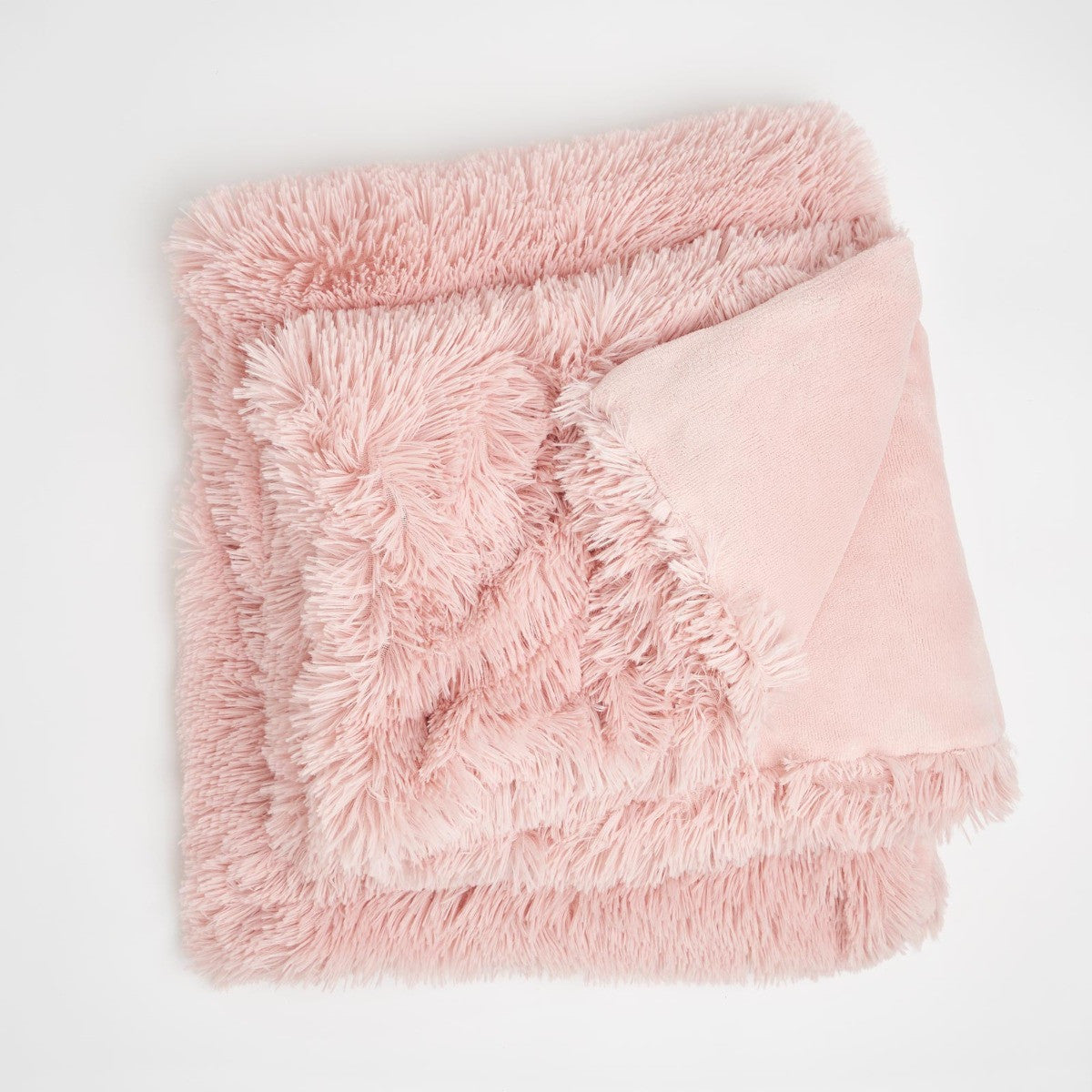 Fluffy Fleece Throw – Blush