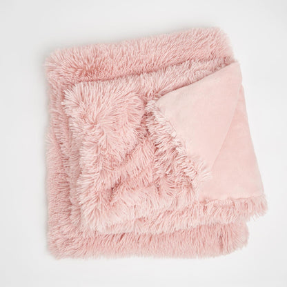 Fluffy Fleece Throw – Blush