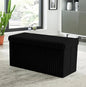 Luxury Fabric Storage Chest With Lid – Black