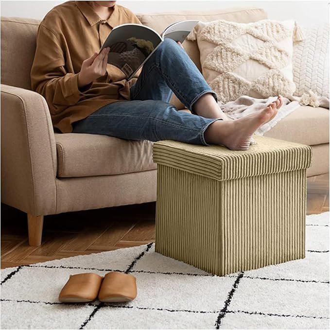 Luxury Fabric Storage Chest With Lid – Mink