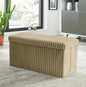 Luxury Fabric Storage Chest With Lid – Mink
