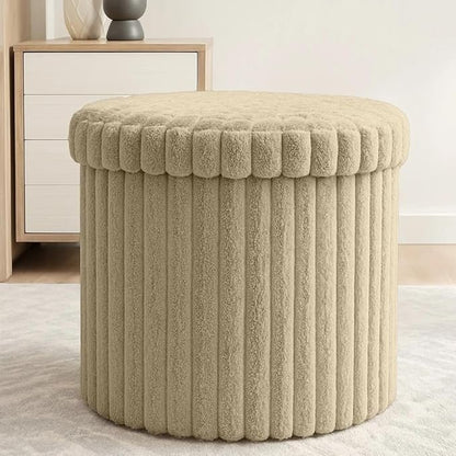 Luxury Fabric Storage Chest With Lid – Mink