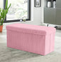 Luxury Fabric Storage Chest With Lid – Pink
