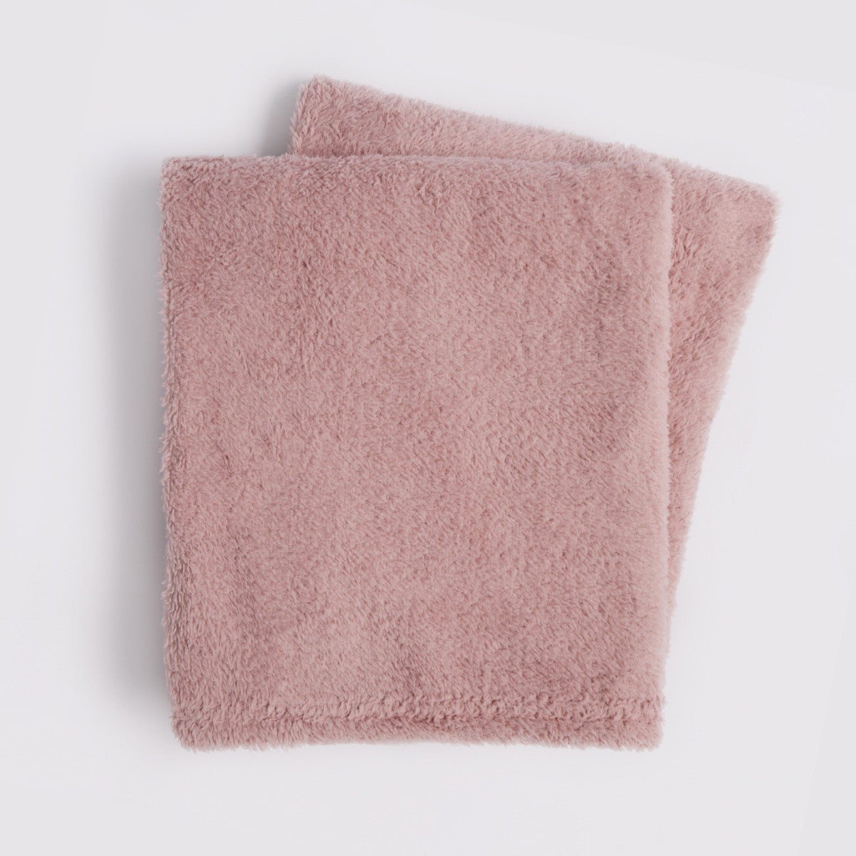 Teddy Fleece Throw – Blush Pink
