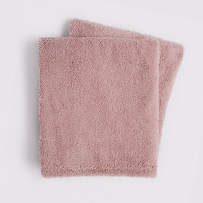 Teddy Fleece Throw – Blush Pink