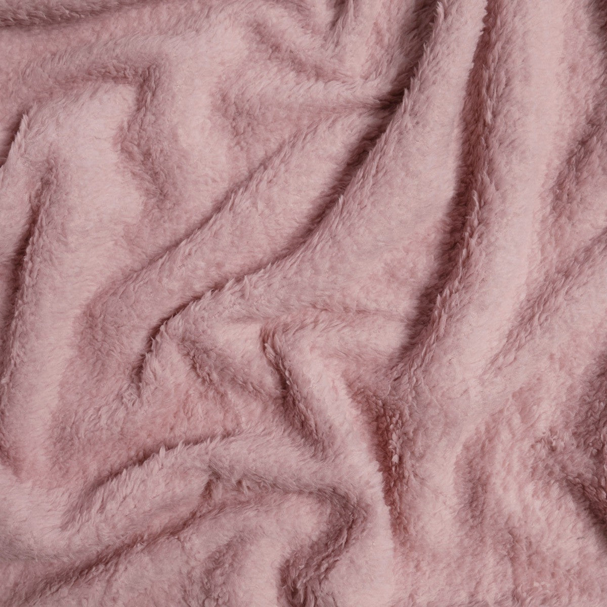 Teddy Fleece Throw – Blush Pink