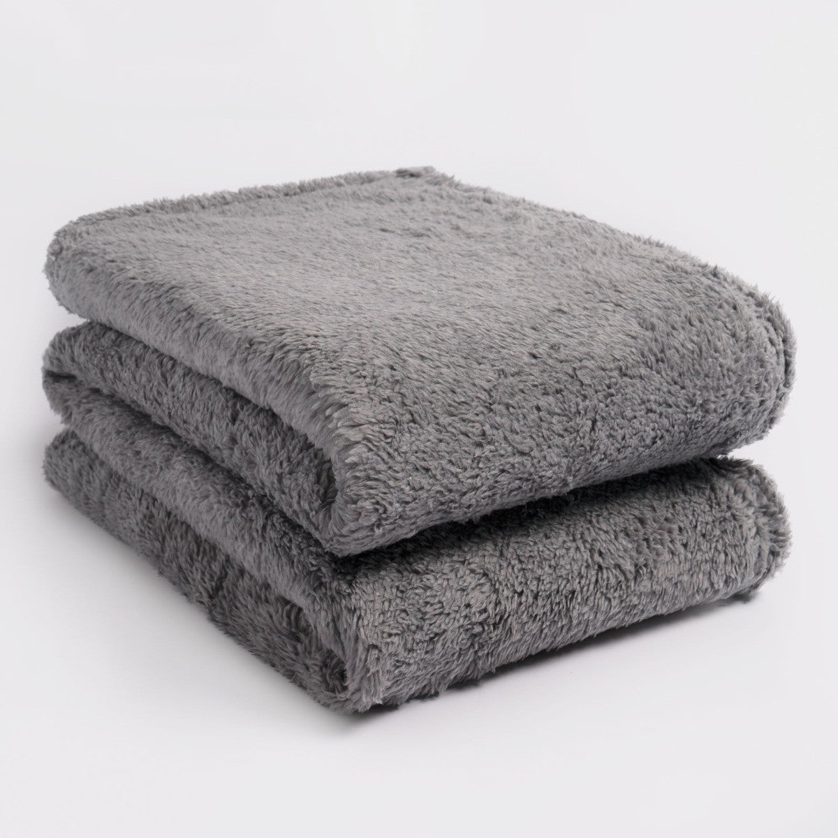 Teddy Fleece Throw – Charcoal Grey