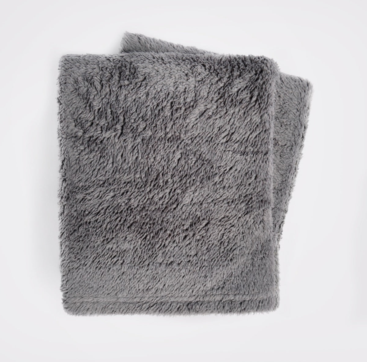 Teddy Fleece Throw – Charcoal Grey