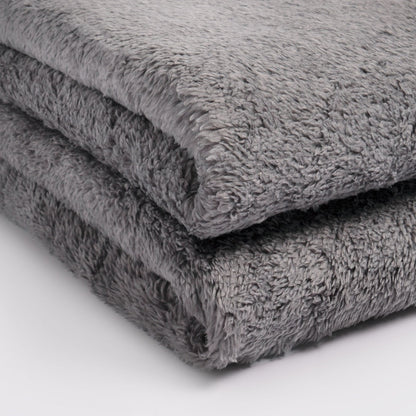 Teddy Fleece Throw – Charcoal Grey